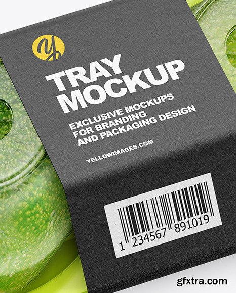 Plastic Tray with Avocado Mockup 45957