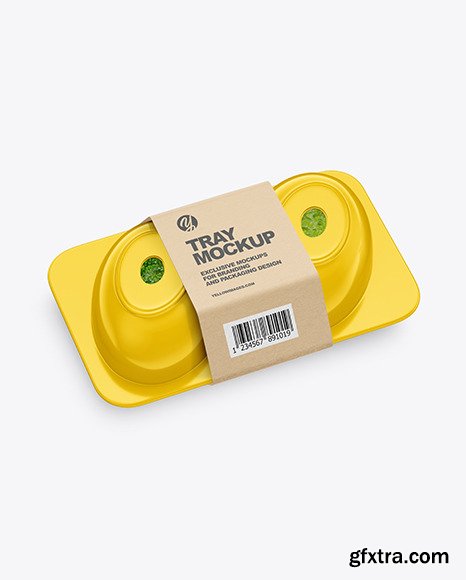 Plastic Tray with Avocado Mockup 45957