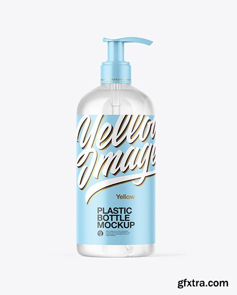 Clear Pump Bottle Mockup 45959