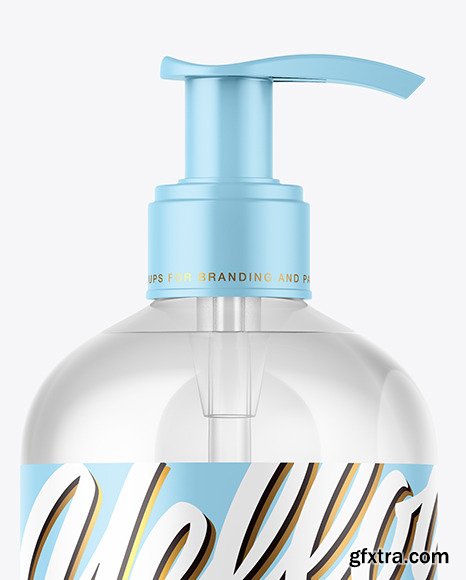 Clear Pump Bottle Mockup 45959