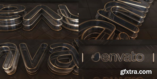 VideoHive Elegant Glass and Gold Logo Reveal 21464653