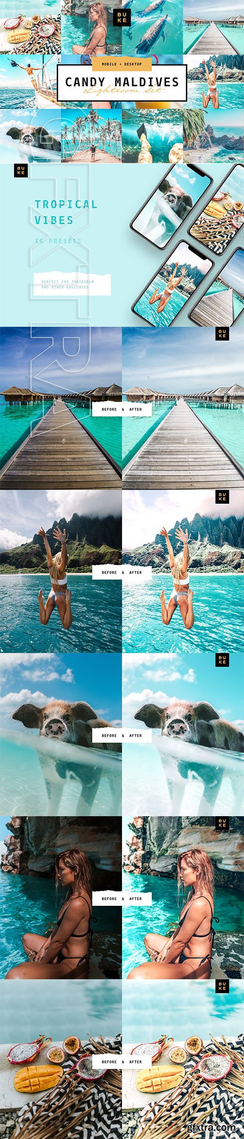 CreativeMarket - Tropical Lightroom Presets Bundle 3865318