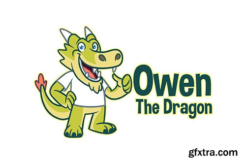 Cartoon Dragon Mascot Logo