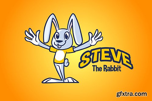 Cartoon Rabbit Mascot Logo