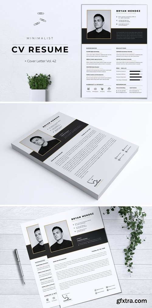 Minimalist CV Resume Vol.42