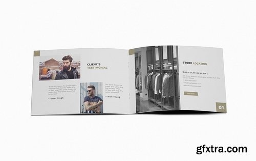 Man Fashion A5 Brochure Template