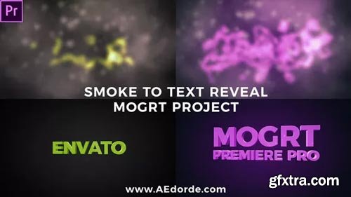 Videohive - Smoke To Text Reveal (Mogrt) - 23854410