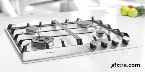 BOSCH Gas Cooktop 3d Model