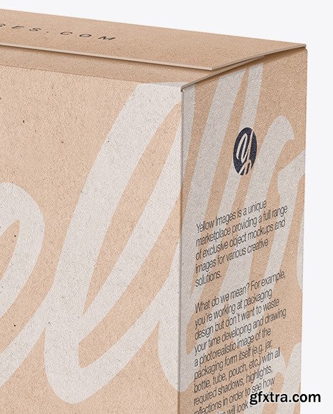 Kraft Box Mockup - Half Side View 45974