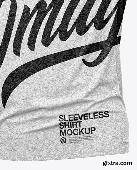 Download View Melange Mens Loose Fit Sleeveless Shirt Mockup Gif ...