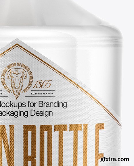 Dry Gin Bottle with Cork Mockup 45980