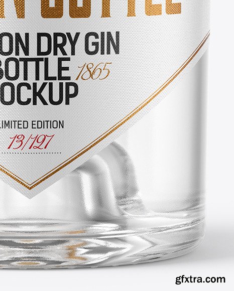 Dry Gin Bottle with Cork Mockup 45980