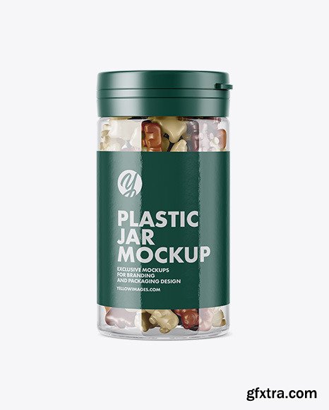 Gummy Bears Plastic Jar Mockup 45985