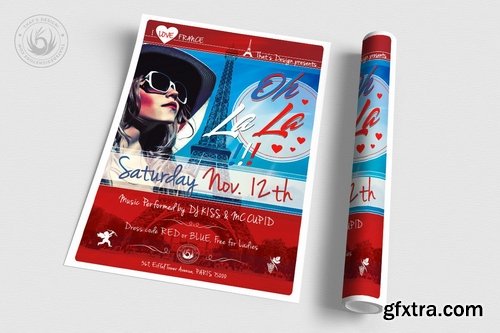 French Party Flyer Template V2