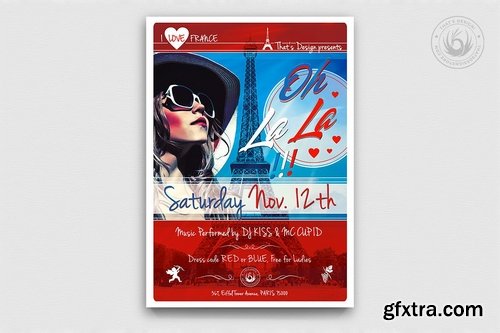 French Party Flyer Template V2