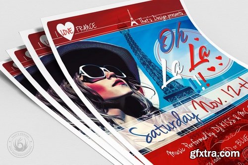 French Party Flyer Template V2