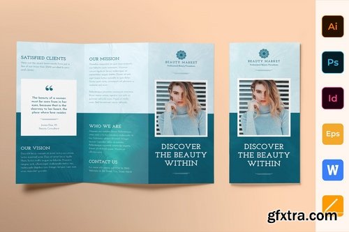 Beauty Market Poster Flyer Business Card Brochure Bifold Trifold