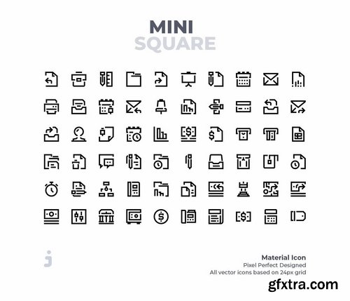 Mini square - 60 Business Element Icons