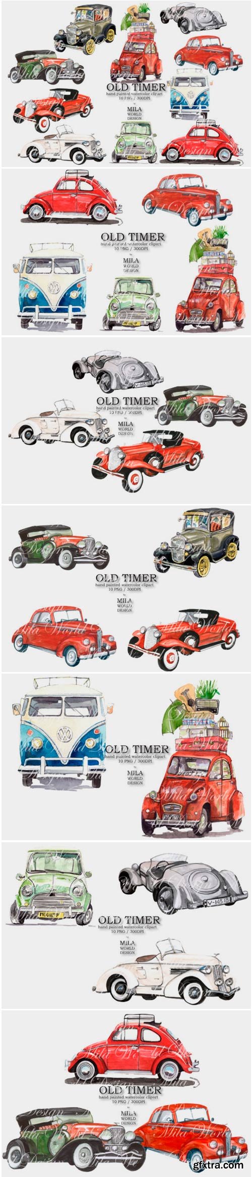 Old Timer Watercolor Clip Art 1575519