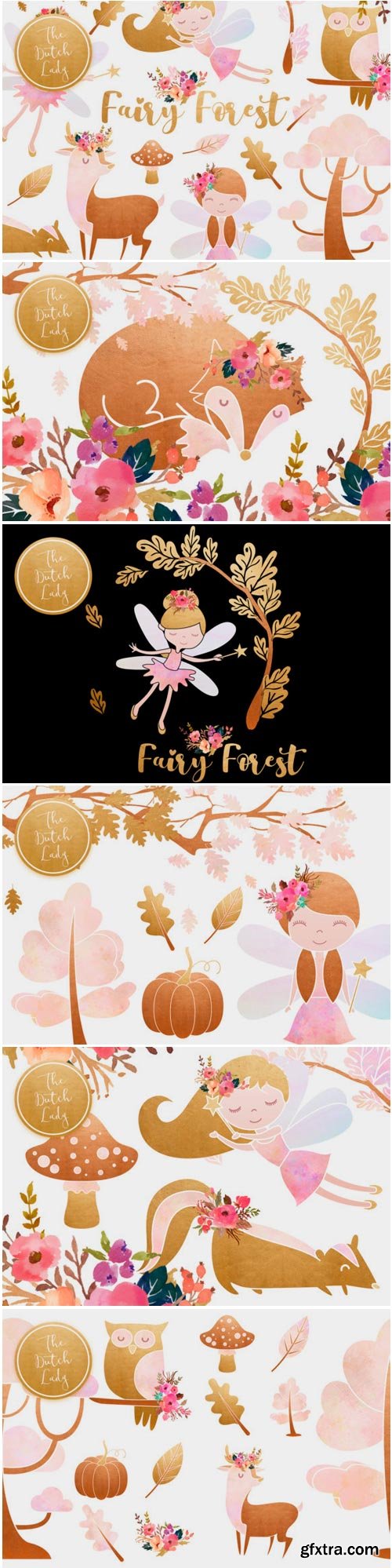 Enchanted Fairy Forest Clipart Set 1576532