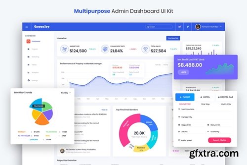 Queenley- Multipurpose Admin Dashboard UI Kit