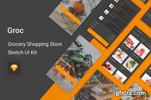 Groc - Grocery Shopping Store Sketch UI Kit