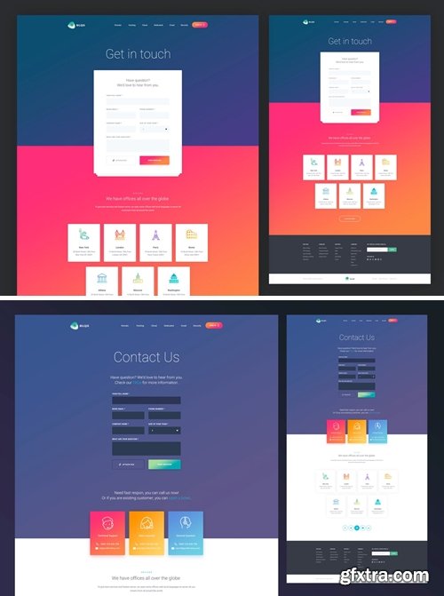 Modern Contact Us Page - Gradient Style