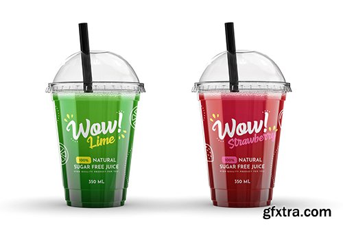 Plastic Juice Cup Mock-Up