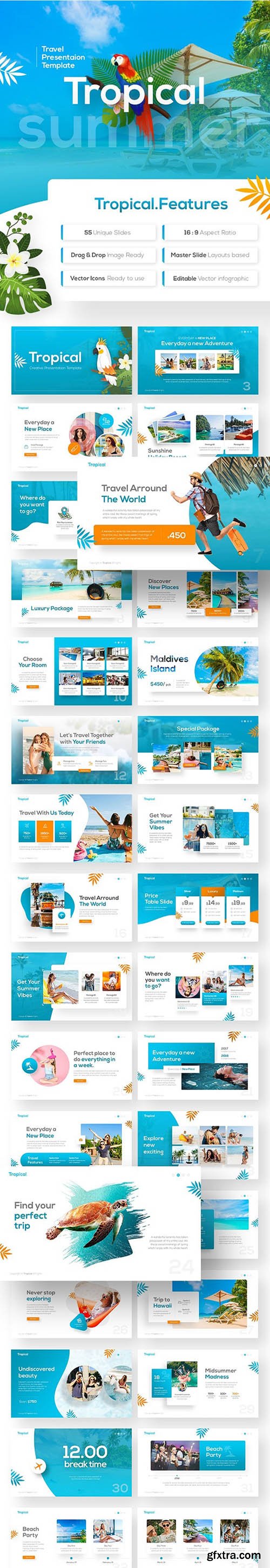 Tropical Travel Presentation Template 22733329