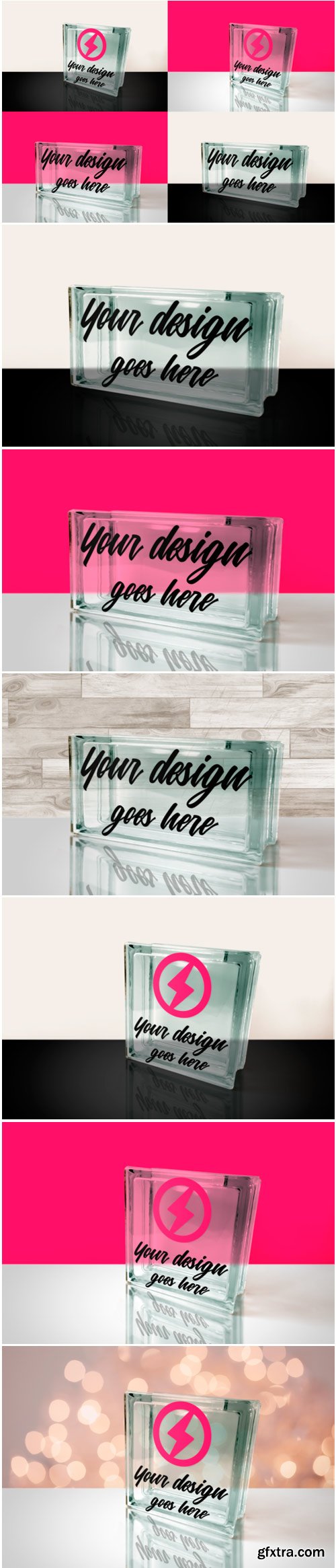 Glass Block Product Mock Up Set 1582809