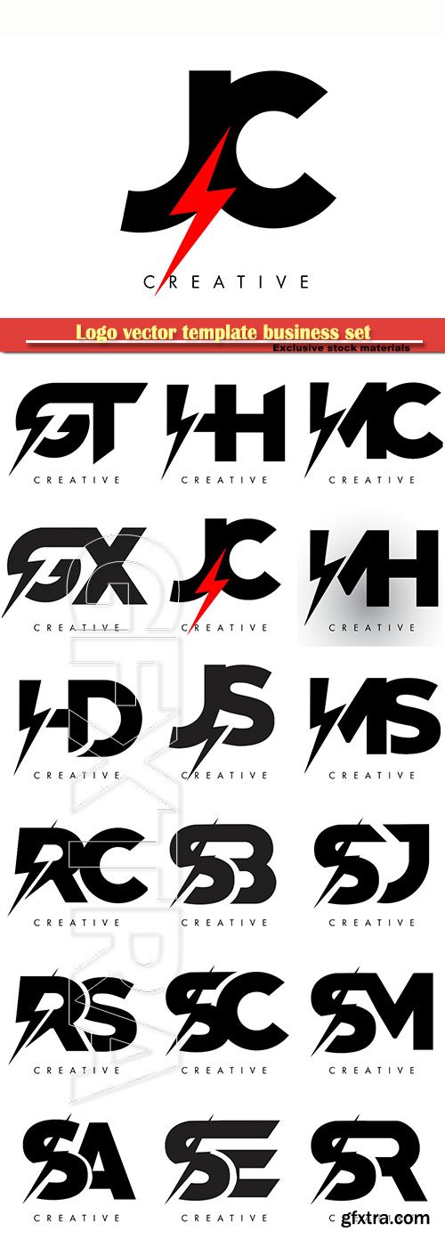 Logo vector template business set