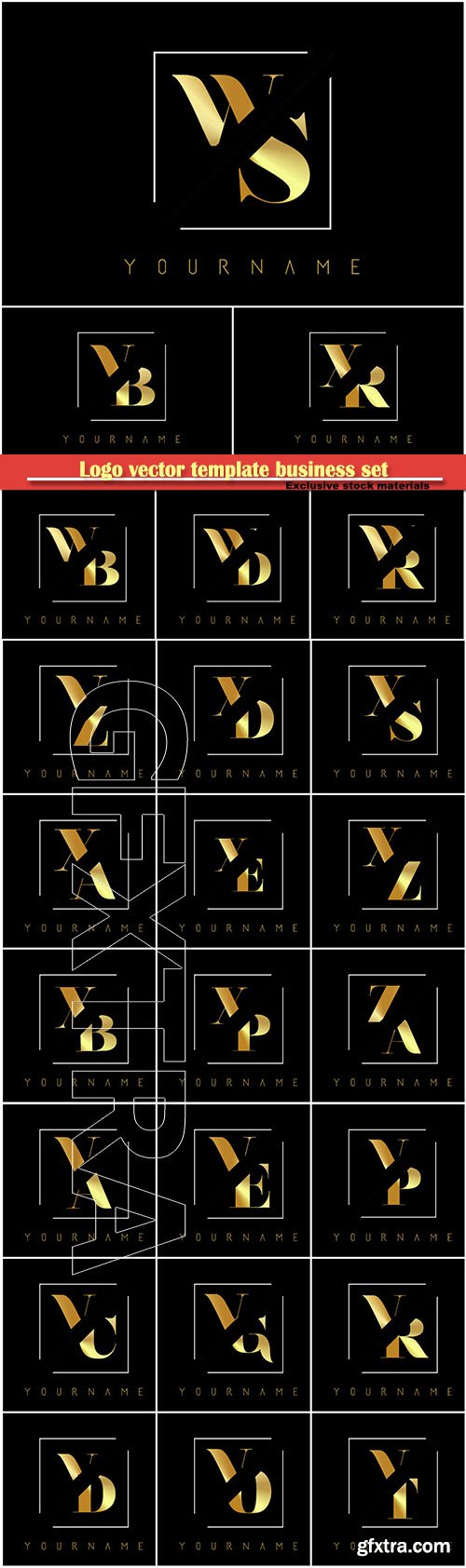 Logo vector template business set # 4