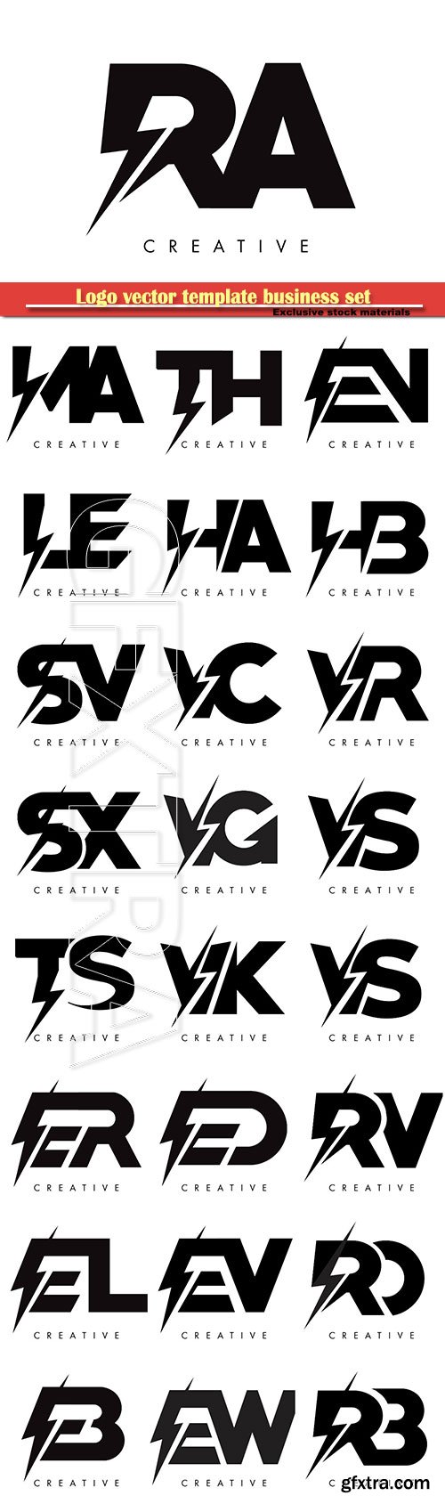 Logo vector template business set # 3