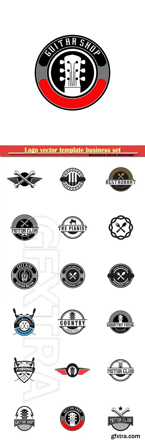 Logo vector template business set # 8