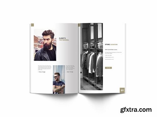 Man Fashion A4 Brochure Template