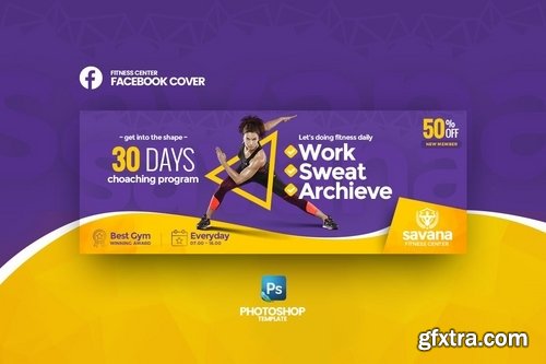 Savana - Fitness Center Facebook Cover Template