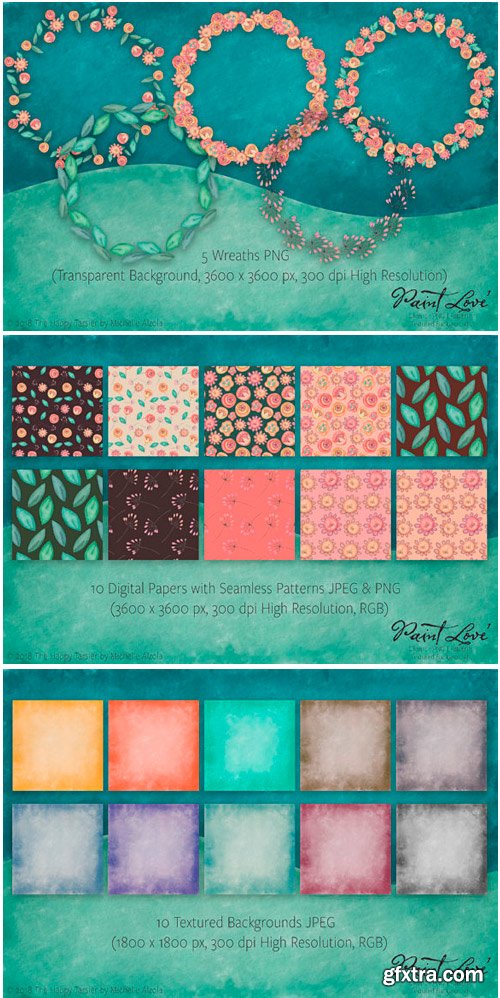 Paint Love Clipart, Textures & Patterns 1587583