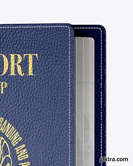 Matte Leather Passport Mockup 46069