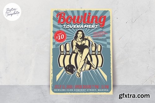 Bowling Tournament Poster Template