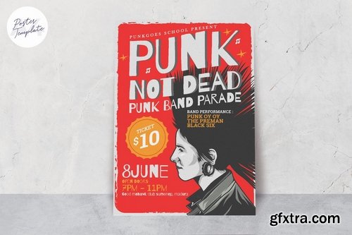 Punk Music Event Poster Template