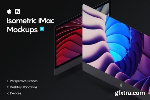 Isometric iMac Mockup 2.0