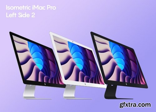 Isometric iMac Pro Mockup