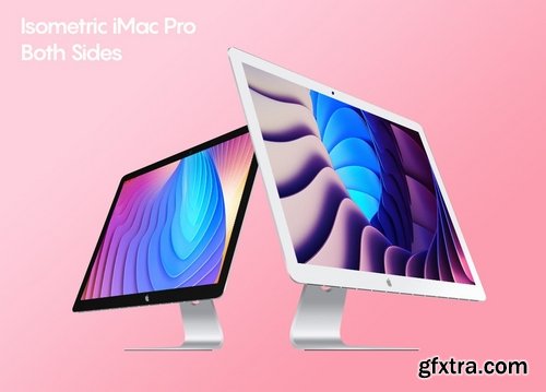 Isometric iMac Pro Mockup