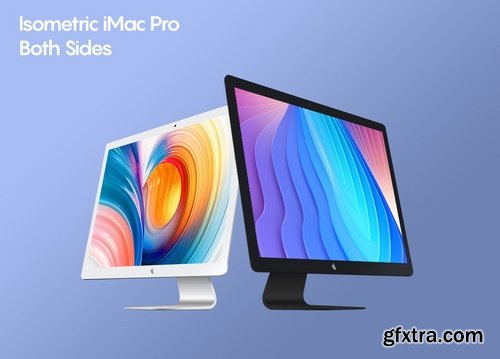 Isometric iMac Pro Mockup