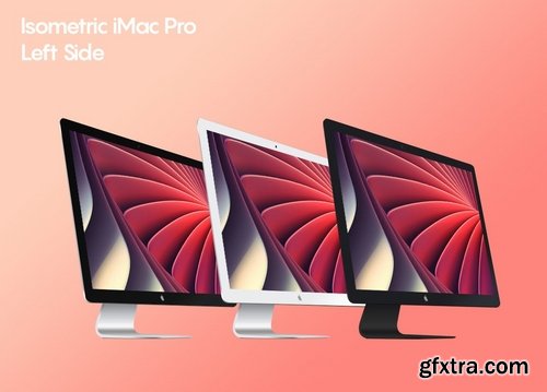 Isometric iMac Pro Mockup