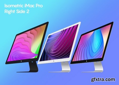 Isometric iMac Pro Mockup