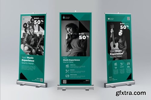 Music Experience Roll Up Banner Promotion