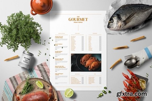 Complete Restaurant Menu Set