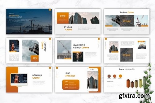 CRANE - Construction Powerpoint Google Slides and Keynote Templates