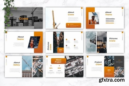 CRANE - Construction Powerpoint Google Slides and Keynote Templates